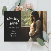Anúncio de Bebê Foto de Maternidade Em Breve