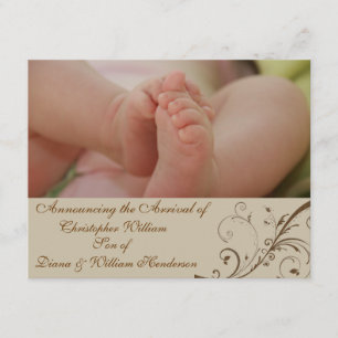 Anúncio de bebê legante