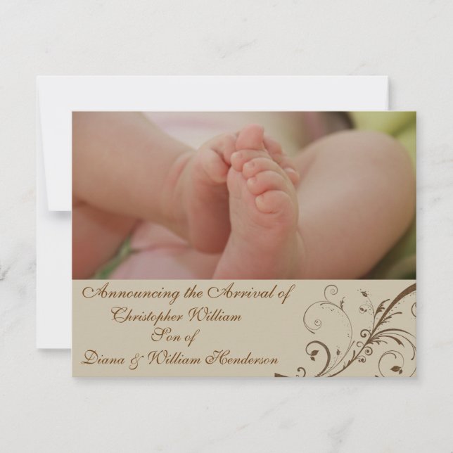 Anúncio de bebê legante (Frente)