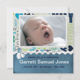 Anúncio de bebê menino