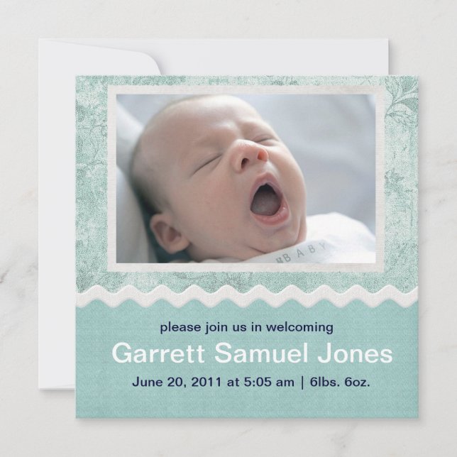 Anúncio de bebê menino (Frente)