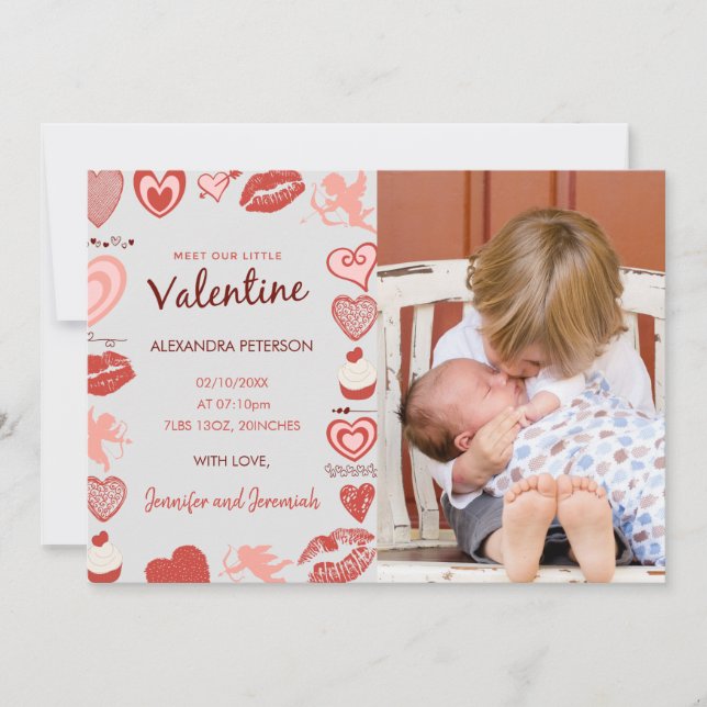 anúncio de bebê no dia dos namorados cinza cupidos (Frente)