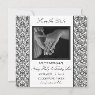 Anúncio de Black Damask Save the Date