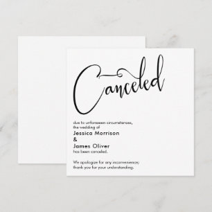 Anúncio de Cancelamento de Casamento Simples e Ele