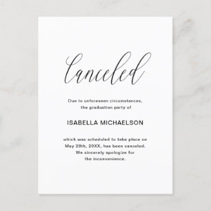 Anúncio de cancelamento de Festa de formatura simp