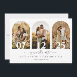 Anúncio de Cartão de Save the Date de Casamento co<br><div class="desc">Este cartão de anúncio de save the date de casamento com foto de arco minimalista e elegante é a maneira perfeita de informar seus amigos e familiares sobre o seu casamento.</div>