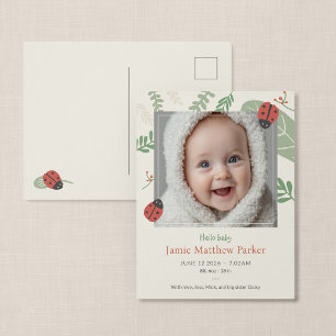 Anúncio de Cartão Postal de Revelação de Bebê Joan