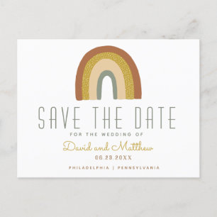 Anúncio de cartão postal para salvar a data do arc