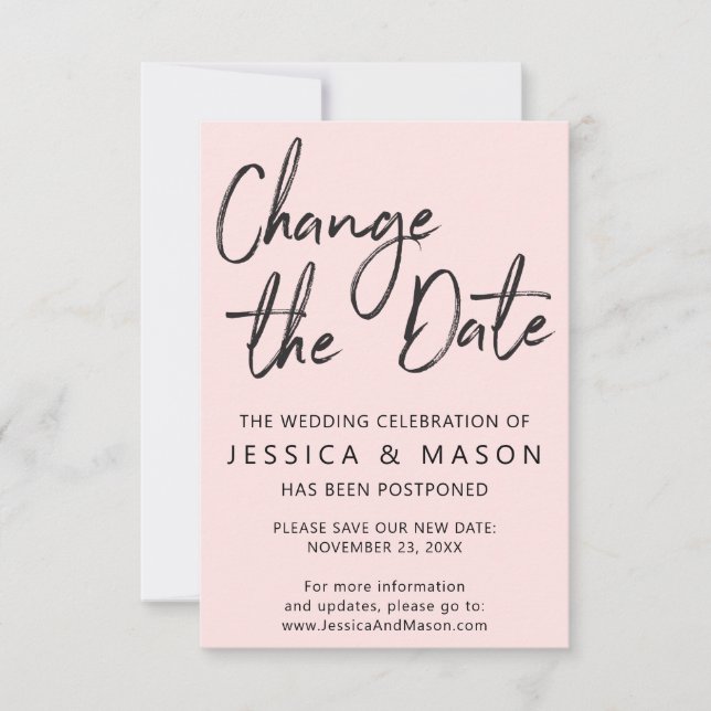 Anúncio de Casamento Adiado (Frente)