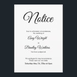 Anúncio de casamento adiado Aviso do legante<br><div class="desc">Aqui está um cartão simples para notificar seus convidados se for necessário mudar sua data de casamento. Use os campos modelo para adicionar seus detalhes pessoais e tornar este design elegante e minimalista seu próprio. O fundo branco pode ser alterado para qualquer cor que você preferir. Todas as fontes e...</div>