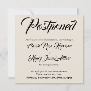 Anúncio de casamento adiado elaborado pela Cream