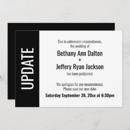 Anúncio de casamento adiado por atualização em neg