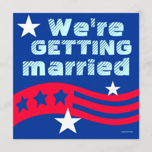 Anúncio de Casamento Americano Save The Date