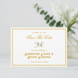 Anúncio de Casamento Bluebirds Save The Date