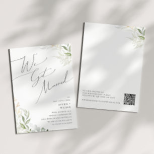 Anúncio de Casamento Caprichoso com Vegetação e Do