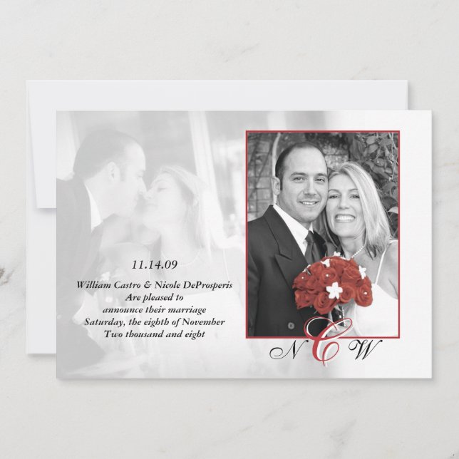 Anúncio de casamento clássico (Frente)