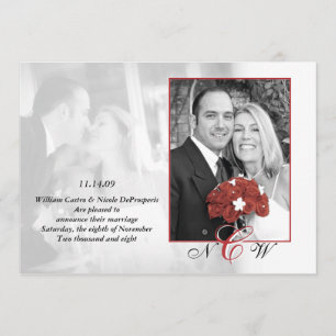 Anúncio de casamento clássico