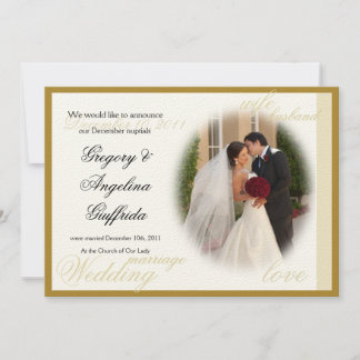 Anúncio de Casamento Clássico Elegante