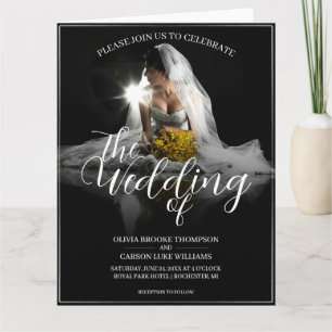 Anúncio de casamento com a noiva sentada - Clássic