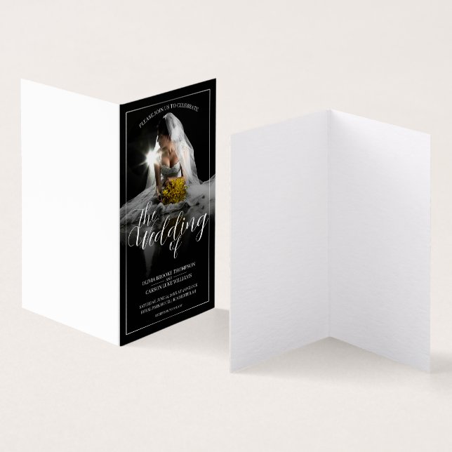 Anúncio de casamento com a noiva sentada - Clássic (Interior e exterior)