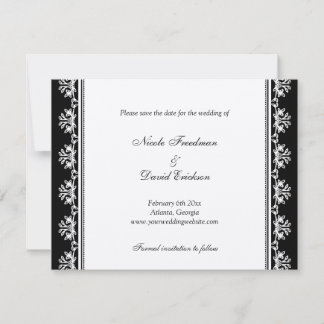 Anúncio de casamento com bordadura de filigrana pr