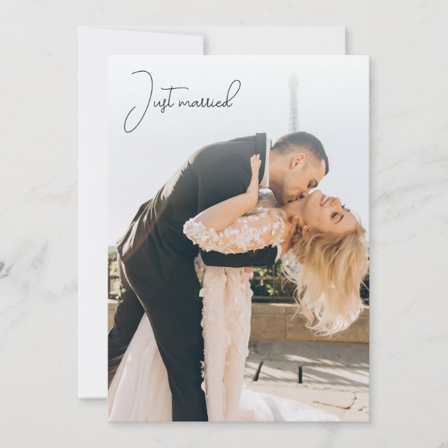 Anúncio de Casamento com Caligrafia para Fugir (Frente)