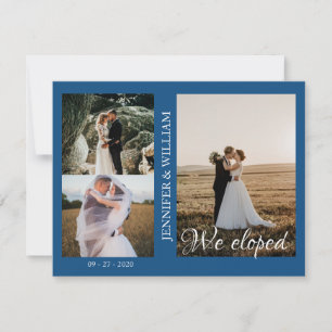 Anúncio de Casamento com Colagem de Fotos de Fuga