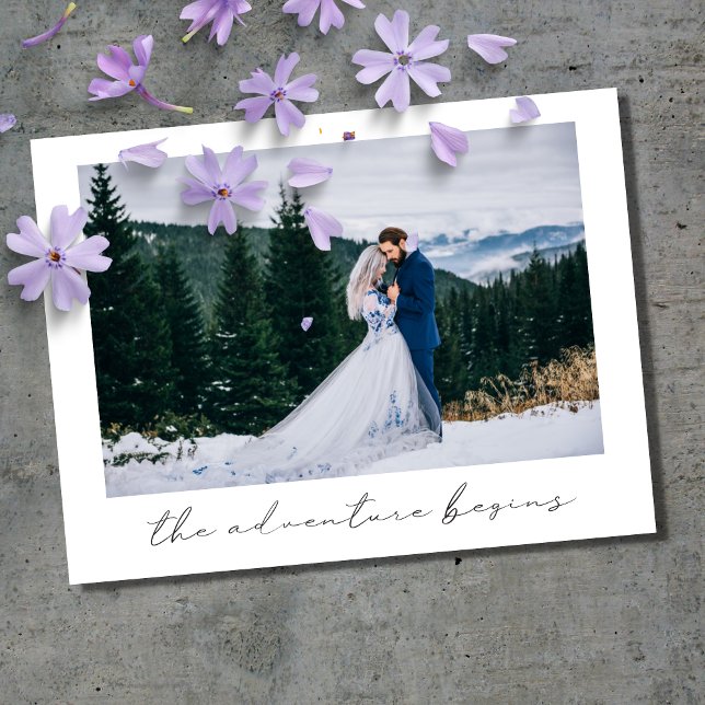 Anúncio de Casamento com Foto: A Aventura Começa (Criador carregado)