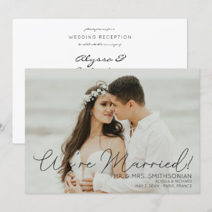 Anúncio de Casamento com Foto & Convite para Recep