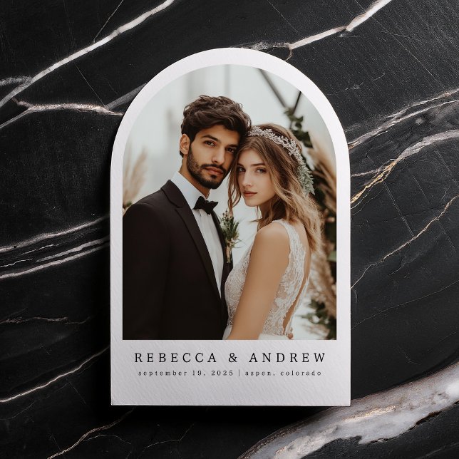 Anúncio de casamento com foto de arquitetura moder (Criador carregado)