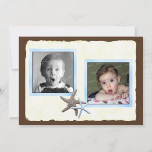 Anúncio de casamento com foto de bebê dele e dela