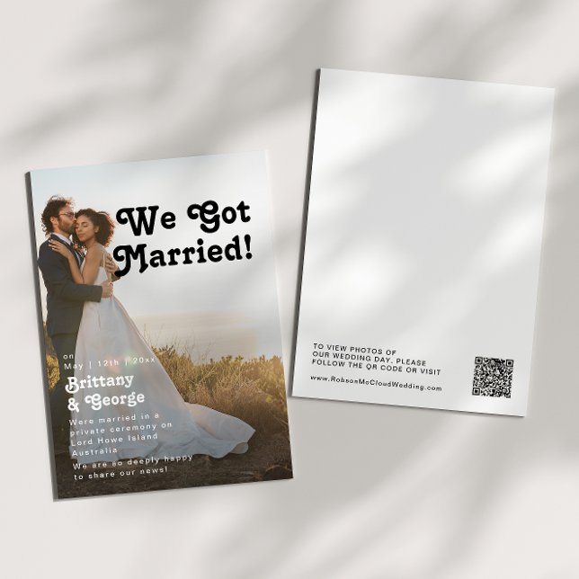 Anúncio de Casamento com Foto de Fuga ao Registro  (Criador carregado)