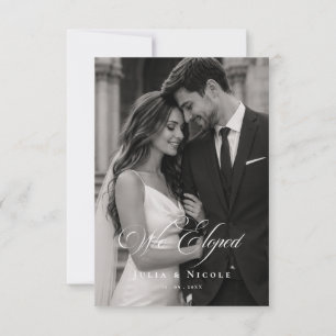 Anúncio de Casamento com Foto de Fuga Clássica