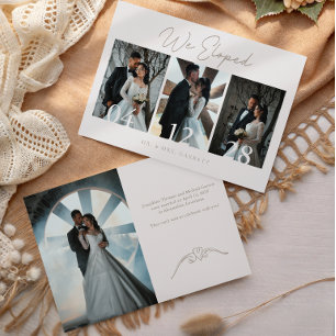Anúncio de Casamento com Foto de Fuga Romântica