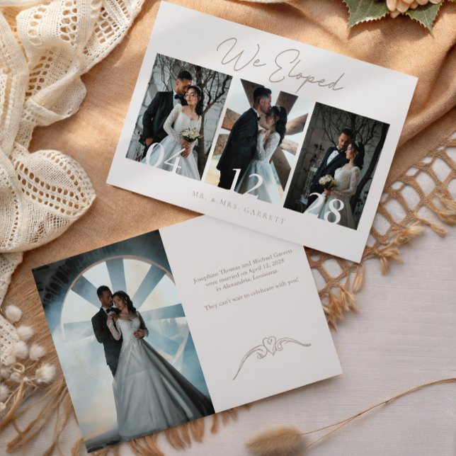 Anúncio de Casamento com Foto de Fuga Romântica (Criador carregado)