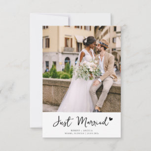 Anúncio de Casamento com Foto em Letra Preta