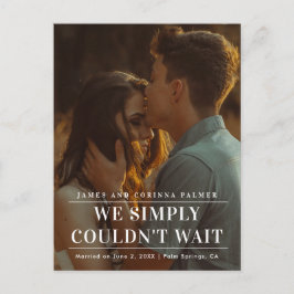 Anúncio de Casamento com Foto Não Pudemos Esperar