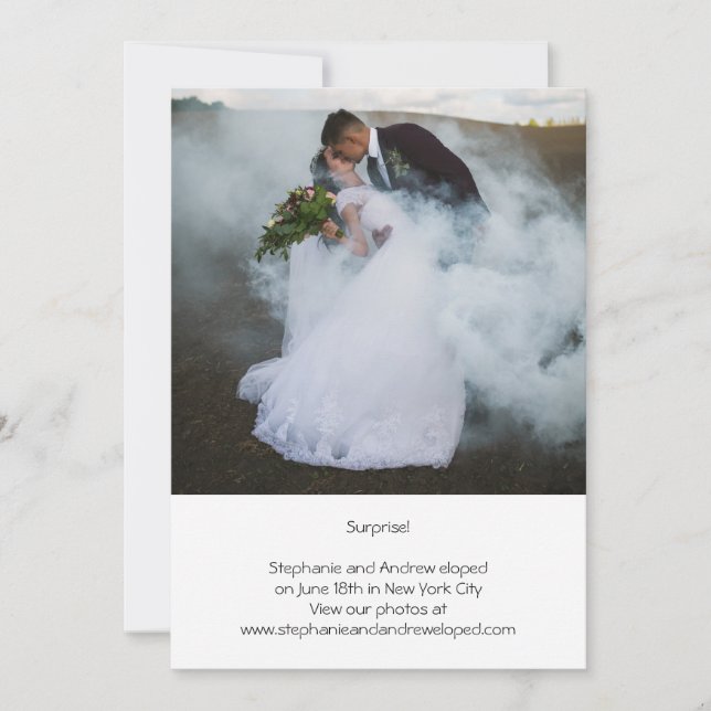 Anúncio de Casamento com Foto Personalizada para F (Frente)