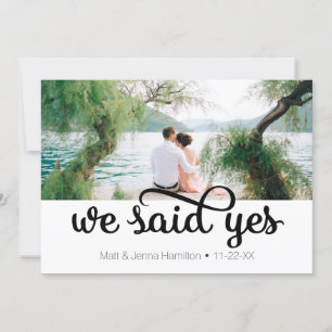 Anúncio de Casamento com Foto We Said Yes