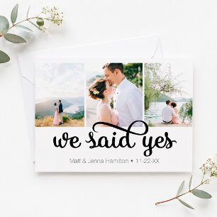 Anúncio de Casamento com Foto We Said Yes