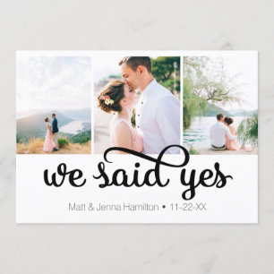Anúncio de Casamento com Foto We Said Yes