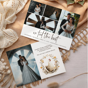 Anúncio de Casamento com Múltiplas Fotos de Frango
