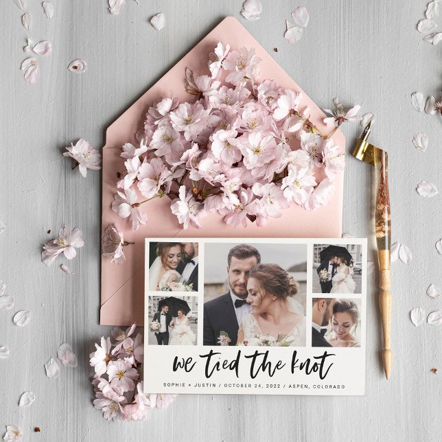 Anúncio de casamento com múltiplas fotos e letra c (Criador carregado)