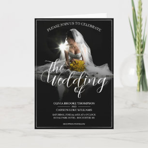 Anúncio de Casamento com Noiva Sentada - Clássico