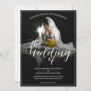 Anúncio de Casamento com Noiva Sentada - Clássico