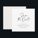 Anúncio de casamento com tipografia manuscrita mod<br><div class="desc">Cartão de save the date de casamento com tipografia moderna e elegante. Com tipografia moderna e design de fundo listrado. As cores podem ser personalizadas.</div>
