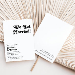 Anúncio de Casamento com Tipografia Retro Moderna