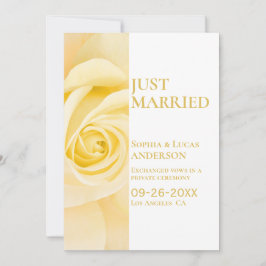 Anúncio de casamento da Rosa Amarela Moderna
