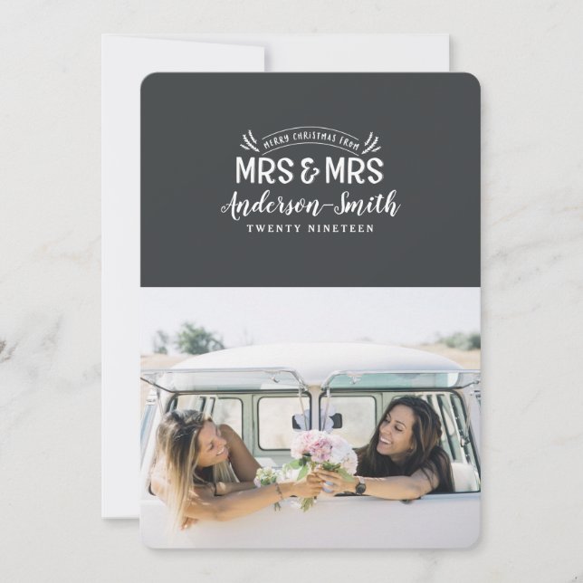 Anúncio de casamento da Sra. e Sra. Natal (Frente)