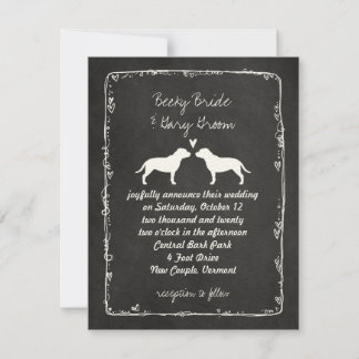 Anúncio de casamento da Staffordshire Bull Terrier